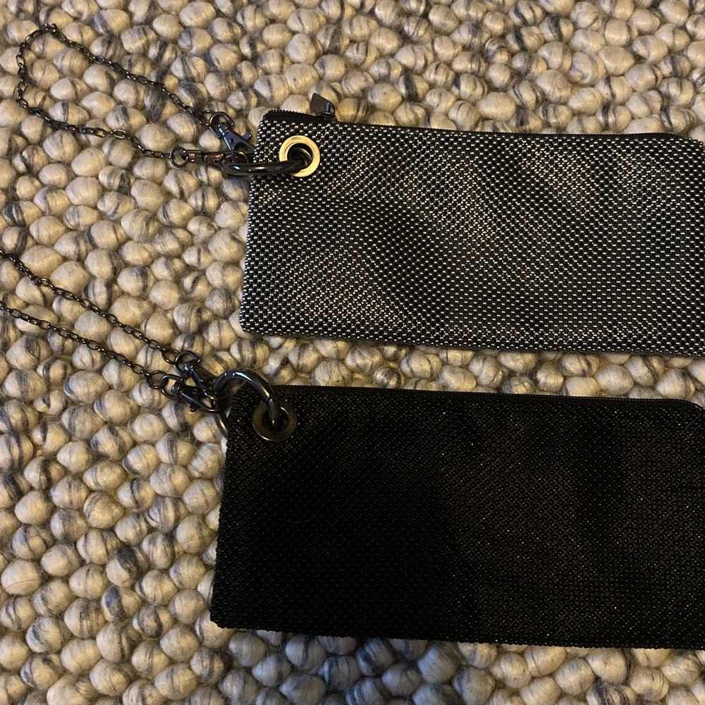 Express Black and Gray Chain Wallets with Optional Strap